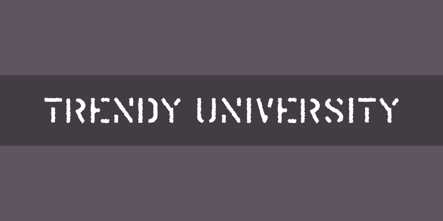 Пример шрифта Trendy University Regular